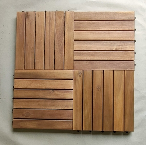 Baldosa de madera de acacia a presión, accesorio para cubierta, estilo vietnamita - Product Image 4