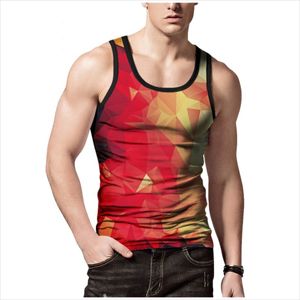 Latest Full Sublimation Mens <b>Tank</b> <b>Tops</b> Polyester Fabric <b>Racerback</b> Gym Stringer Printed Undershirts - Product Image 6