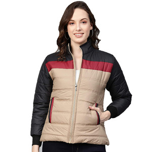 Cómodas chaquetas acolchadas para mujer 2025, cremallera de moda, tela de nailon/poliéster transpirable de gran tamaño - Product Image 1