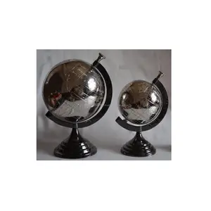 Dekorasi Meja Globe Dunia Logam dengan Model Dasar Logam Globe Dunia Unik Globe Logam Model Bumi untuk Sekolah Kantor L