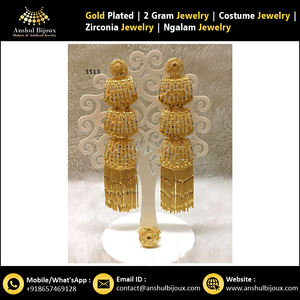 Juego de Aretes de Diseño Africano Chapados en Oro para Bodas, Fiestas y Compromisos, Idea de Regalo - Product Image 4
