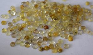 แร่ทองคำธรรมชาติควอตซ์4มม. ถึง8มม. กลม Cabochon-หลวมทอง Rutile ควอตซ์คุณภาพสูงสุด - Product Image 4