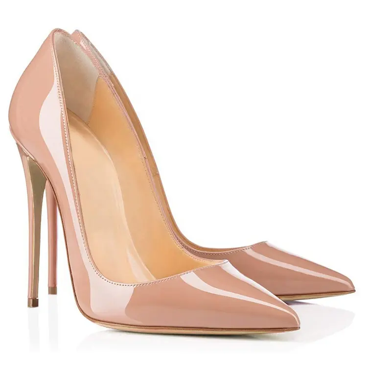 Classic Pointy Toe Nude Color Sexy High Heel Dress Shoes Stiletto Women'S Pumps