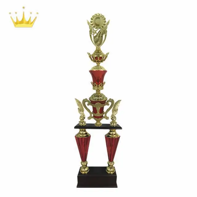 Tall Plastic 2 Kolom Trofeeën Met Budget Trophy Onderdelen En Medaille Top Houder