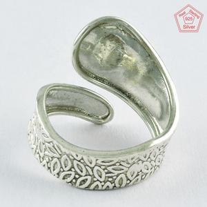 Bague ajustable en argent sterling 925 à deux tons, pierre de cornaline, accessoire de mariage et de fête - Product Image 4