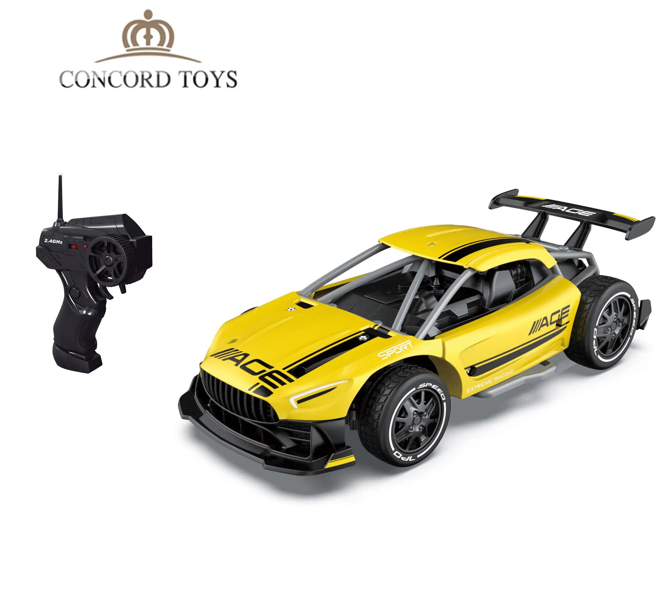 Nieuwe Collectie 2.4G Elektrische Metalen Speelgoed Auto Voor Kids Hoge Snelheid Afstandsbediening Diecast Auto Model 4 Kanaals Sterven cast Rc Auto Speelgoed