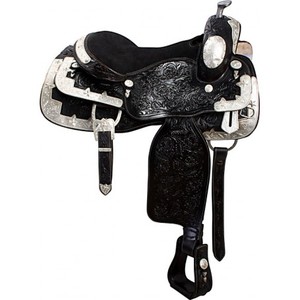Selle de spectacle western en cuir véritable de qualité supérieure pour cheval, prix de gros, quincaillerie en acier inoxydable, design personnalisable - Product Image 6