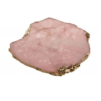 Plateau en pierre de quartz rose doré, pierre naturelle, cristal, plateau de guérison, pierres précieuses, agate, grossiste