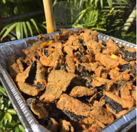 Peau de poisson croustillante au fromage et aux œufs salés, snack de fruits de mer du marché Vietnamien / Malaisien et Thaïlandais // NICKY