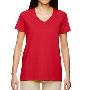 Camiseta de Mujer con Cuello en V, Estilo Nuevo, 100% Algodón, Manga Corta, Casual, de Secado Rápido y Transpirable - Product Image 2