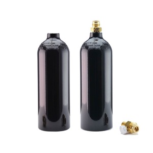 Bouteilles de gaz CO2 en alliage d'aluminium DCEC DC-A20 sans soudure de 20 oz vides avec valve à broche pour accessoires - Product Image 1