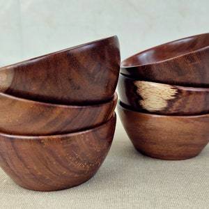 Handmade Vintage Life Inc Set of Wooden <b>Small</b> Bowls Sheesham Wood Made of Natural Herb & Spice Tools Spice & Nut <b>Grinders</b> - Product Image 2