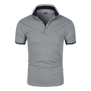 Polo classique d'été à manches courtes pour hommes Logo personnalisé en coton blanc de haute qualité sérigraphie pour hommes - Product Image 2