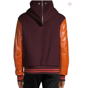 Nueva llegada personalizada buena calidad hombres bombardero chaqueta de cuero hombres Varsity chaqueta - Product Image 3