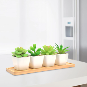 Plateau en bois de bambou écologique, ustensile de qualité supérieure pour le service des aliments - Product Image 3