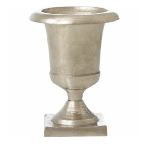 Vase à fleurs en métal fait main pour la décoration de la maison, mariage, design contemporain, différentes finitions et couleurs, vase de table - Product Image 1