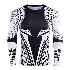 เสื้อรัดกล้ามเนื้อโพลีเอสเตอร์สำหรับยิวยิตสู  แบบกำหนดสีได้ แขนยาว สำหรับผู้ชาย  สำหรับกีฬา MMA - Product Image 5