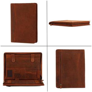 Carpeta de conferencias de cuero genuino, ligera y elegante, para hombres y mujeres, de un proveedor indio. - Product Image 4