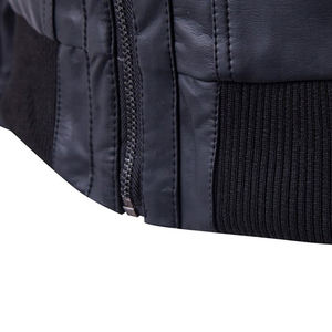 Veste universitaire de baseball sur mesure OEM unisexe avec manches en cuir à la mode occidentale Nouvelle arrivée Design à capuche sans col - Product Image 5