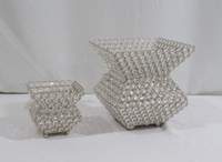 Vases de fleurs en cristal brillant 1 pièce, vase à fleurs et pièce centrale, dispositif en marbre Antique, décoratif d'intérieur et d'extérieur pour la maison