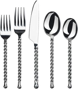 Cuchara de aluminio para servir con diseño de concha con juego de 6 pulidos dorados con caja de regalo Cubiertos modernos Proveedores India - Product Image 3