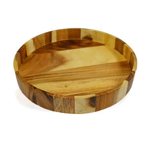 คุณภาพสูงถาดไม้สี่เหลี่ยมผืนผ้าอาหารตะวันตกถาดเค้กชาผลไม้เสิร์ฟไม้ถาดกลมขายส่งจากอินเดีย - Product Image 4