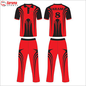 Venta caliente nuevo diseño personalizado equipo de cricket mangas completas uniforme Jersey conjunto con sublimación - Product Image 4
