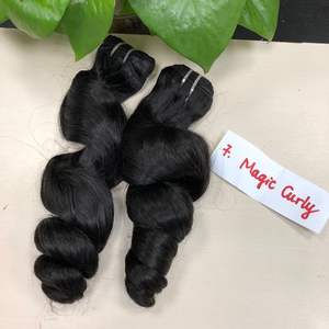 Extensions de cheveux naturels Remy, lot de pièces bouclées et authentiques, vierges, Double trame faite Machine, qualité supérieure, prix vente en gros - Product Image 3