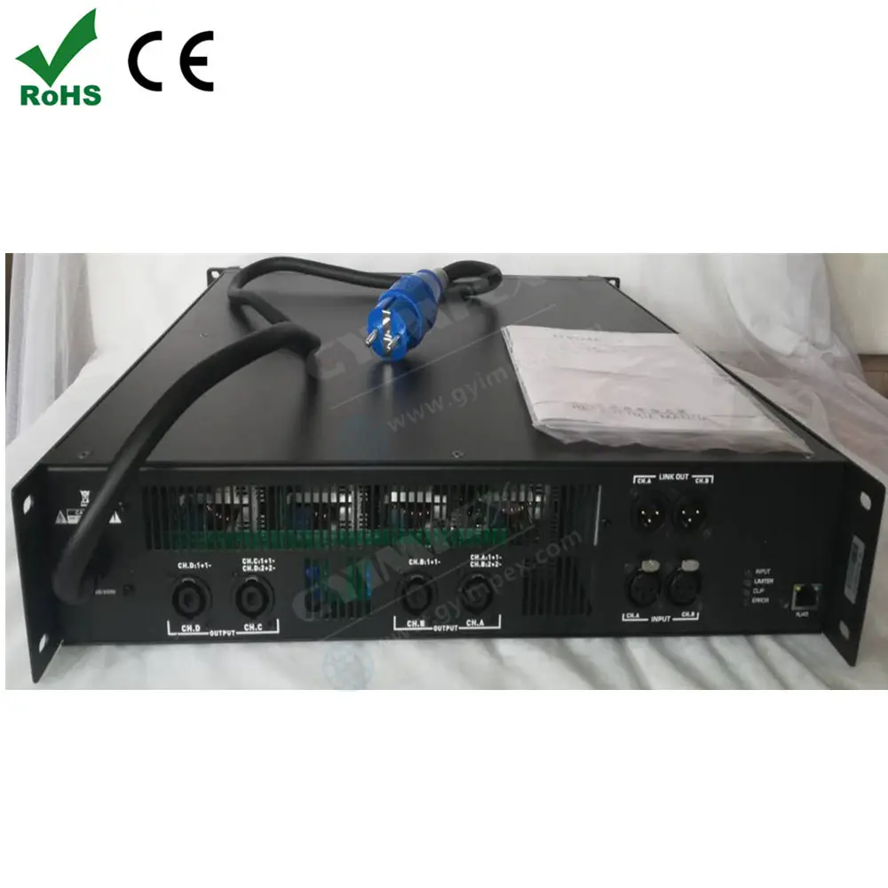 4OHM ponté Puissance 6800W * 2 acoustique dsp-15q amplificateur DSP contrôleur amplifié pour le système de tableau de ligne