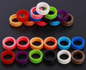 Haute qualité moins cher prix Multi couleur ciseaux de coiffeur Silicone doigt insérer anneaux couleurs arc-en-ciel avec toutes les tailles - Product Image 5