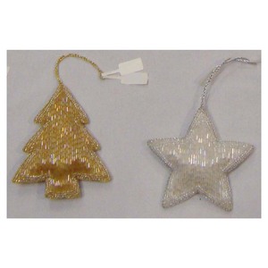 Christmas <b>Tree</b> Decorative <b>Tree</b> & <b>Star</b> Shape Beaded Hanging Ornament - Product Image 1