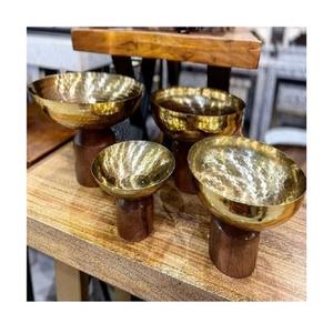 Cuenco decorativo de acero inoxidable con soporte de aluminio, decoración de mesa, cuenco decorativo para servir frutas a un precio asequible - Product Image 4