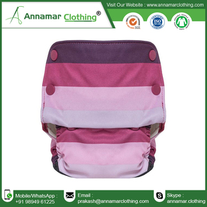 100% Couche en tissu pour bébé en coton biologique réglable facile à porter pour les nouveau-nés garçon et bébé fille d'Inde - Product Image 3