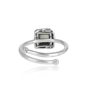 Bague en argent Sterling 925 pour filles, pierre précieuse ronde en améthyste vert naturel, fabrication de bijoux - Product Image 4