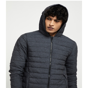 Wholesale Custom Logo <b>Winter</b> Blank Black Reversible Hooded Waterproof <b>Thick</b> Cotton Filled Men Bomber Jackets & <b>Coats</b> - Product Image 3