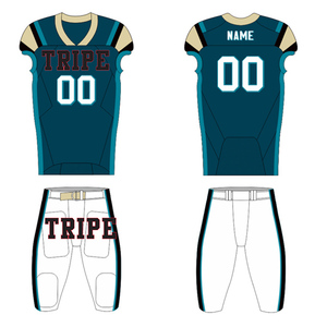 Conjuntos de ropa deportiva de fútbol americano Camiseta de ajuste regular con pantalón de almohadilla fija XL de talla grande Patrón de número de nombre de equipo cómodo - Product Image 4