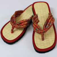 Chaussons en jonc de mer de haute qualité, tongs couleur cannelle, en paille naturelle douce comme de la soie, légers, antidérapants, chauds, chaussures de massage pour l'été