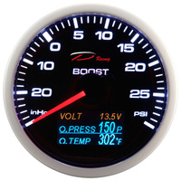 Ensemble de manomètre de pression d'huile 4 en 1, de 15 à 60mm, outil OLED DC 12 v