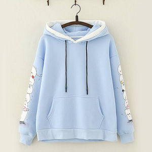Pull à capuche pour femme, sweat blanc uni de haute qualité, vente en gros, - Product Image 4
