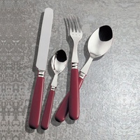 Couverts fantaisie décoratifs brun perlé Design poignée couverts ensemble cible ustensiles ensemble argent poli ensemble de couverts