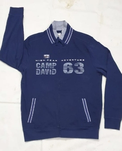 Sweat-shirt à col montant uni en coton décontracté pour homme, teint en pièce, avec étiquettes de marque, modèle surstocké - Product Image 1