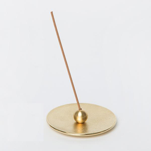 Porte-encens à reflux en laiton, métallique en or - Product Image 2