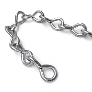 Q235 Low Carbon Steel Electro Galvanized Weldless Chain Single Jack Chain For Decoration Animal Chain