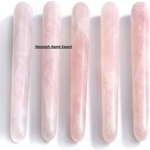 Cây Mát Xa Mềm Mịn Thạch Anh Hồng Tự Nhiên Đá Quý Đẹp Chất Lượng Cao Cây Mát Xa Bán Sỉ - Product Image 2