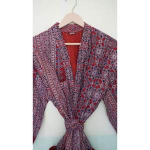 Floral Kantha Quilt Jacket <b>Long</b> Cotton Kantha <b>Kimono</b> Bath Robe for Bridesmaid Beach Wear Maternity Winter Season Accessory - Product Image 5