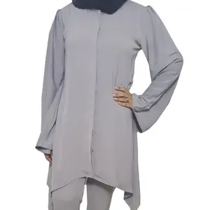 الأكثر مبيعًا تجار الأزياء تصميم جديد ، ملابس إسلامية كيمونو قصيرة مع بنطلون مخصص