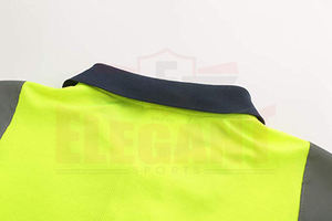 Camiseta de seguridad reflectante 100% poliéster, camisa con cuello de alta visibilidad - Product Image 6