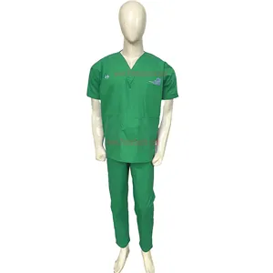 Medical Clothing Uniform Women and Man Scrubs Set Medical Scrubs Top and Pants Embroidery Logo's