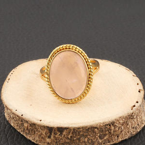 Koozeva — bijoux pour hommes, bague de naissance en quartz rose naturel, ensemble de collier plaqué or/argent, ajustable, à la mode, nouvelle collection - Product Image 4