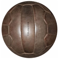 Ballon de football rétro en cuir véritable fait main, style ancien